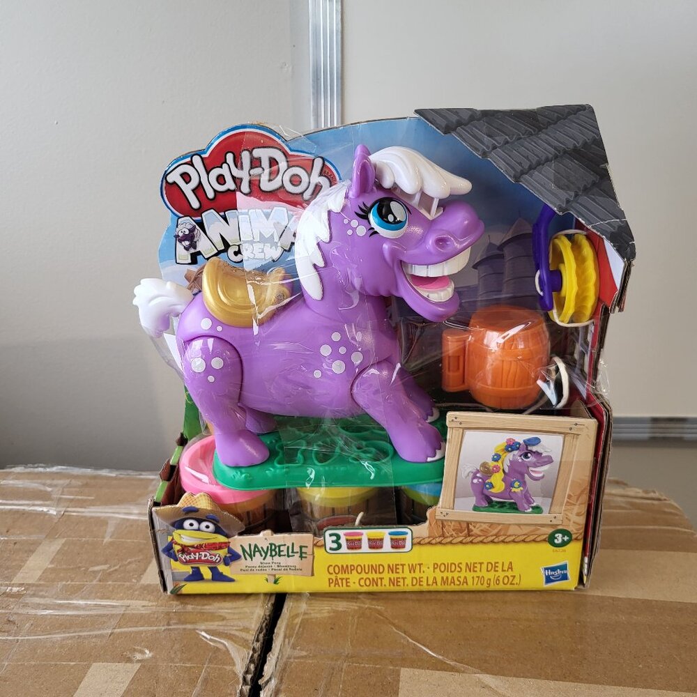 Hasbro Play-Doh Animal Crew Naybelle Farm Animal Toy NEW OPEN BOX SEE PICS BIN F